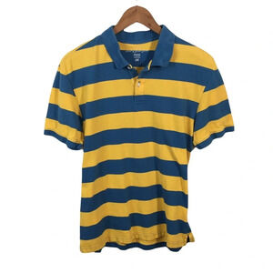 PO421 Mens H& M L.O.G.G Trendy Striped Preppy Polo Shirt M